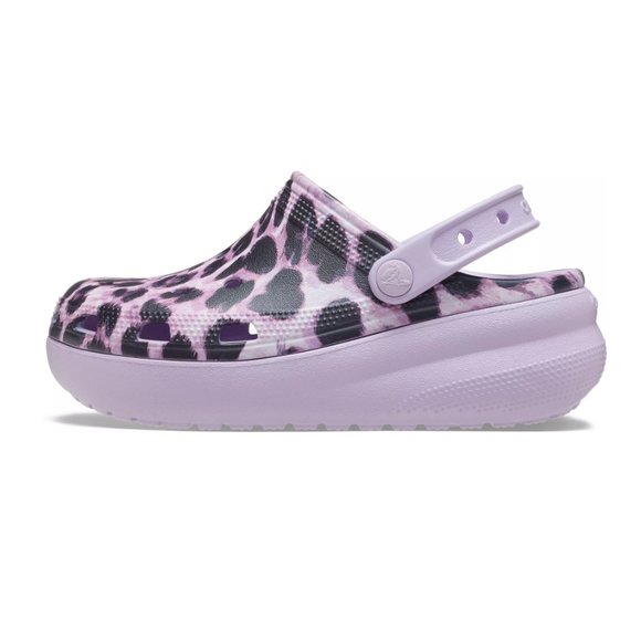 CROCS Classic Lavender Leopard Animal Print Cutie Clogs, size 5 - Picture 5 of 9